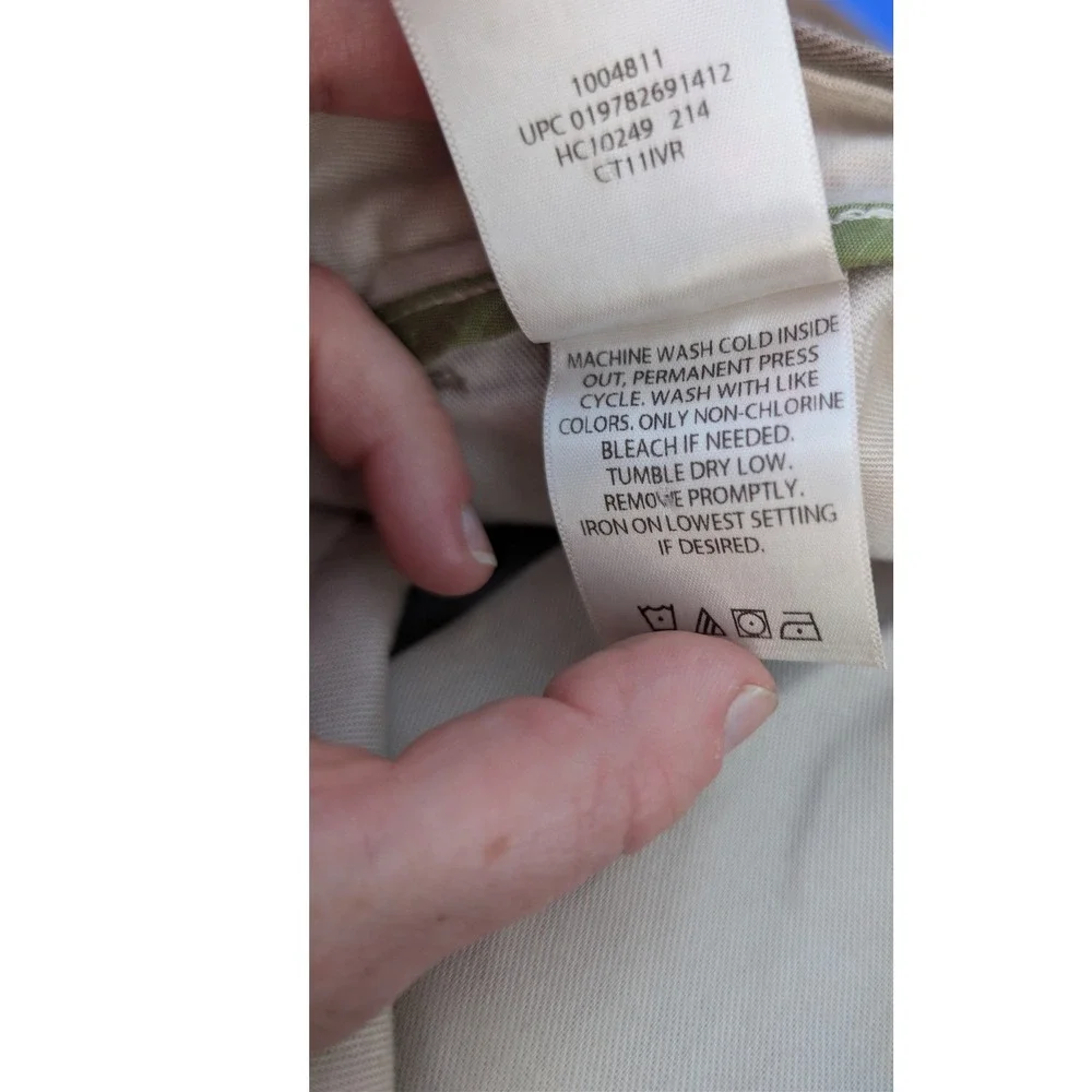 HAGGAR Life Khaki Pants Mens 40x32 Brown Relaxed Straight Repreve Blend